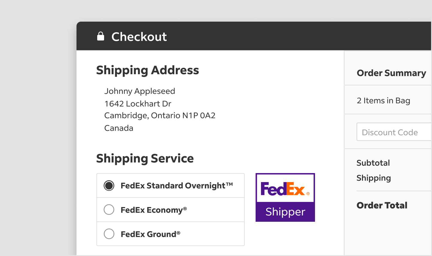 FedEx Logo used on shipping page