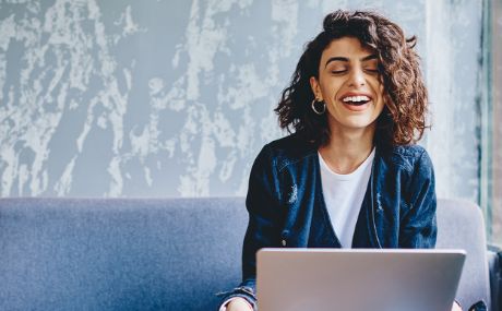 woman with laptop