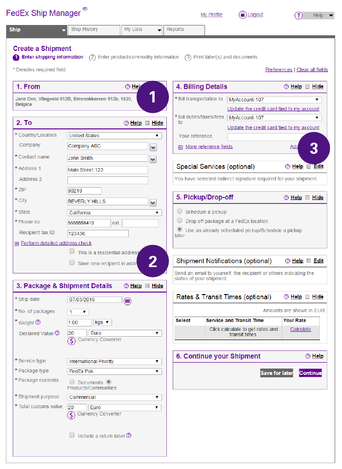 Customs Documentation Step 2