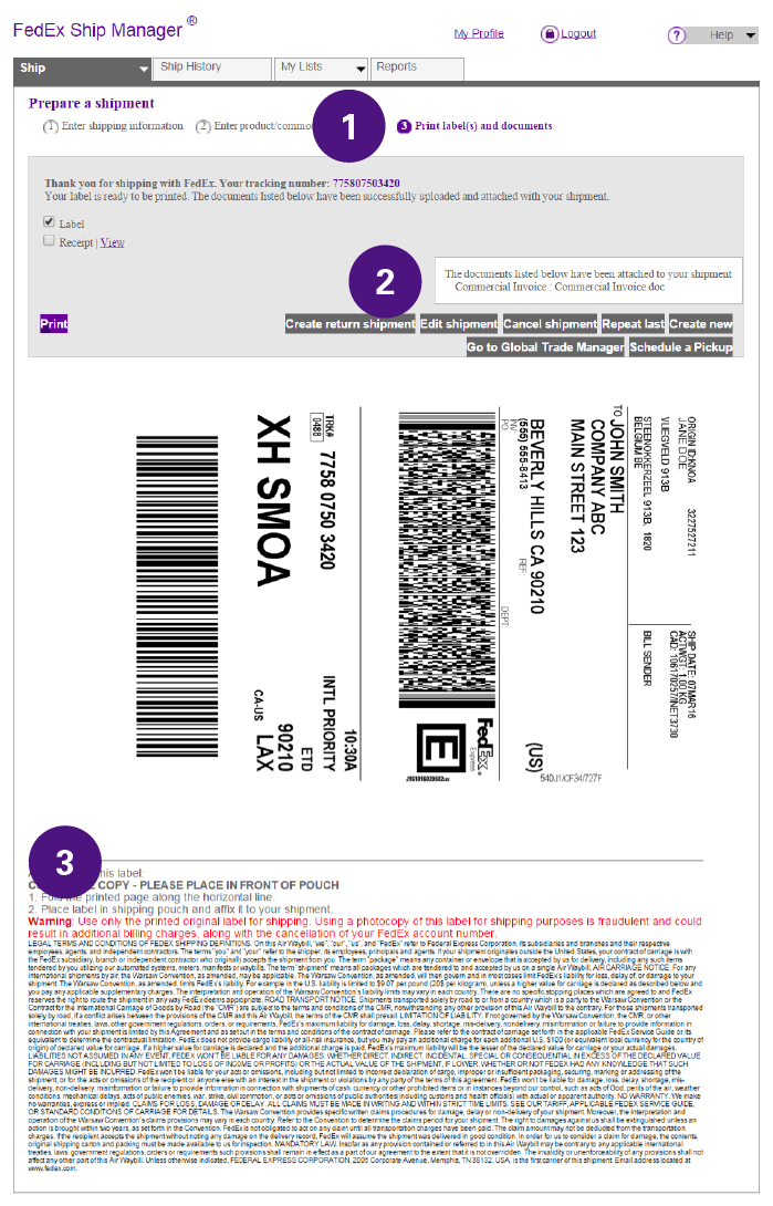 Customs Documentation Step 4