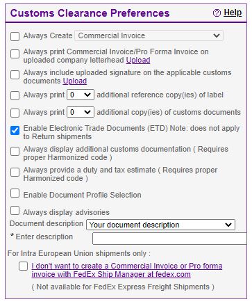 Fedex Express Invoice