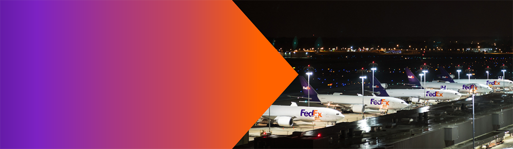 FedEx planes at the airport