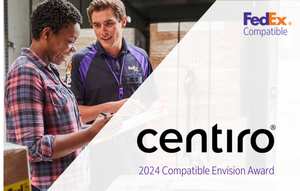 2024 envision award graphic with centiro logo