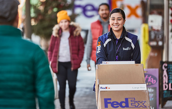 FedEx Delivery Driver delivering packages