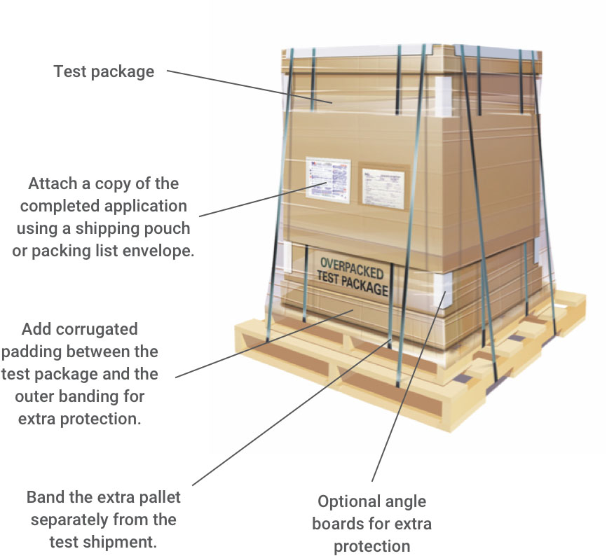 Freight package with diagram infographic