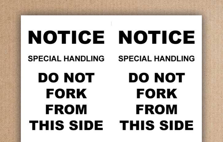 notice special handling