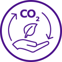 Icône de séquestration du CO<sub>2</sub>