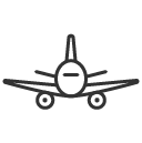 airplane front icon