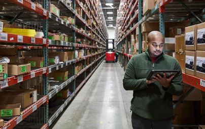 Man working in warehouse