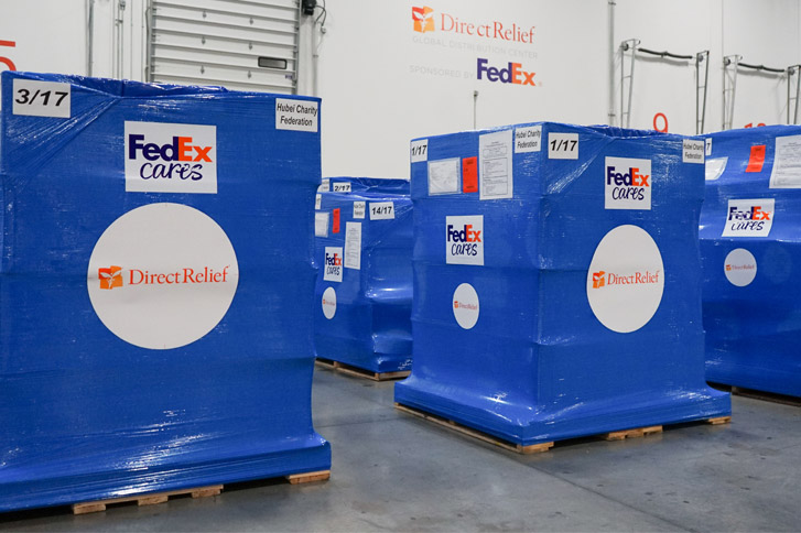 image of fedex cares pallets 