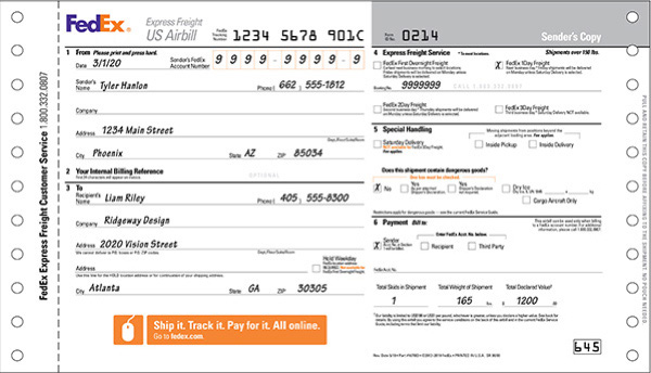 fedex ground tracking number on label