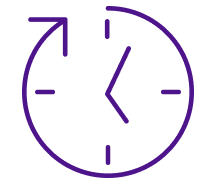 Purple Clock Rotation Icon