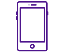 Purple Mobile Icon Icon