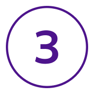 Purple Number 3 Icon