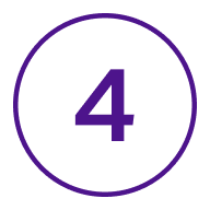 Purple Number 4 Icon