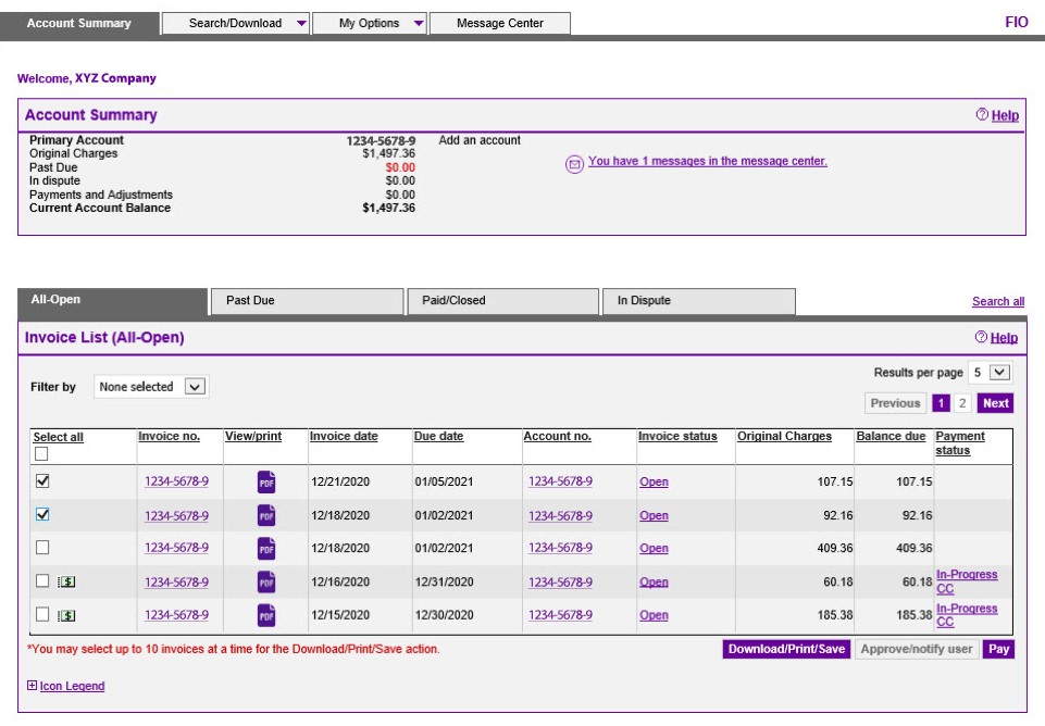 pay admiral express invoice online