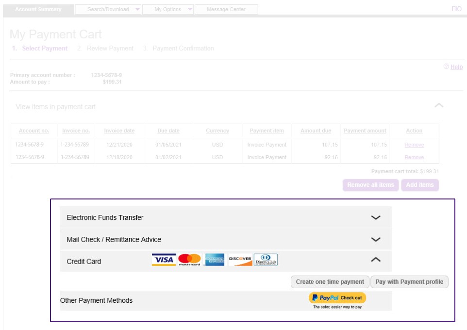 view fedex invoices online