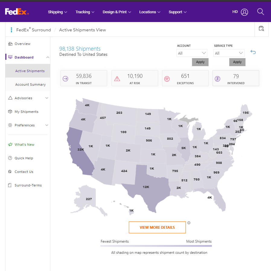 Dashboard National View Map