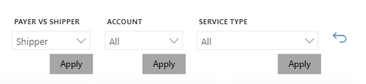 payer vs shipper dashboard filter