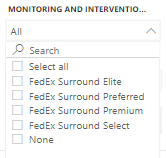 monitoring and intervention options filter