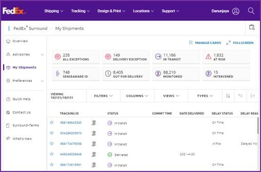 shipment list redesign