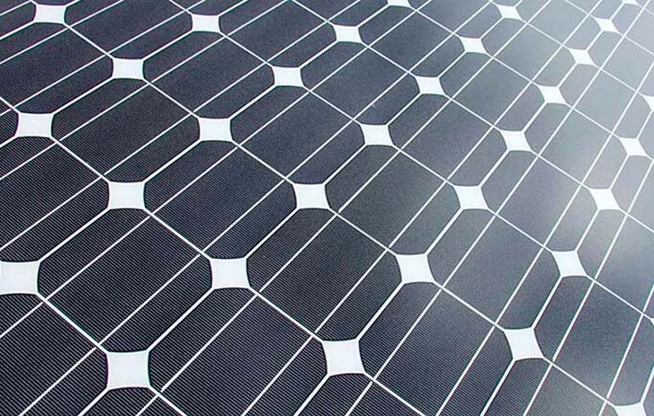 close up of solar panel