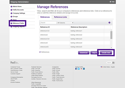 How can I assign a reference to my company?